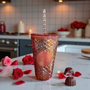 2021 Starbucks Rose Gold Studded Grande Tumbler 16oz NWT